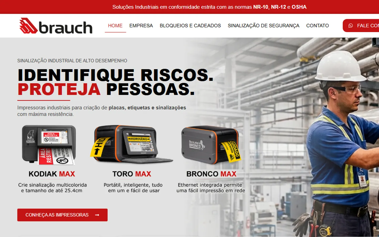 Site Brauch desenvolvido pela MineTech — Site institucional