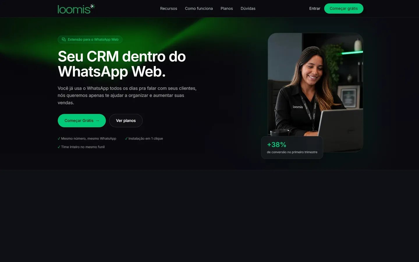 Site Loomis desenvolvido pela MineTech — E-commerce